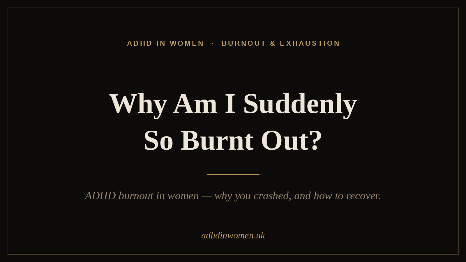 Why Am I Suddenly So Burnt Out?