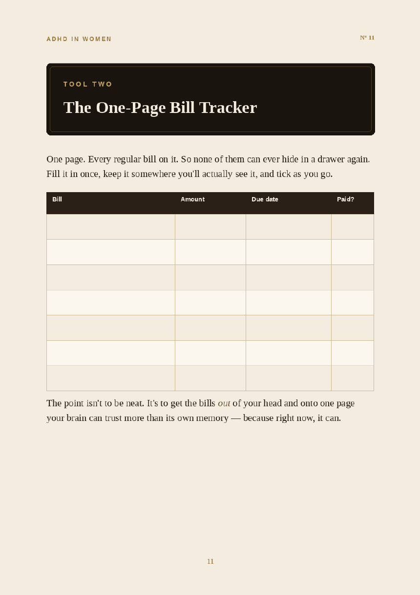 Inside the Why Can't I Deal With Money? guide