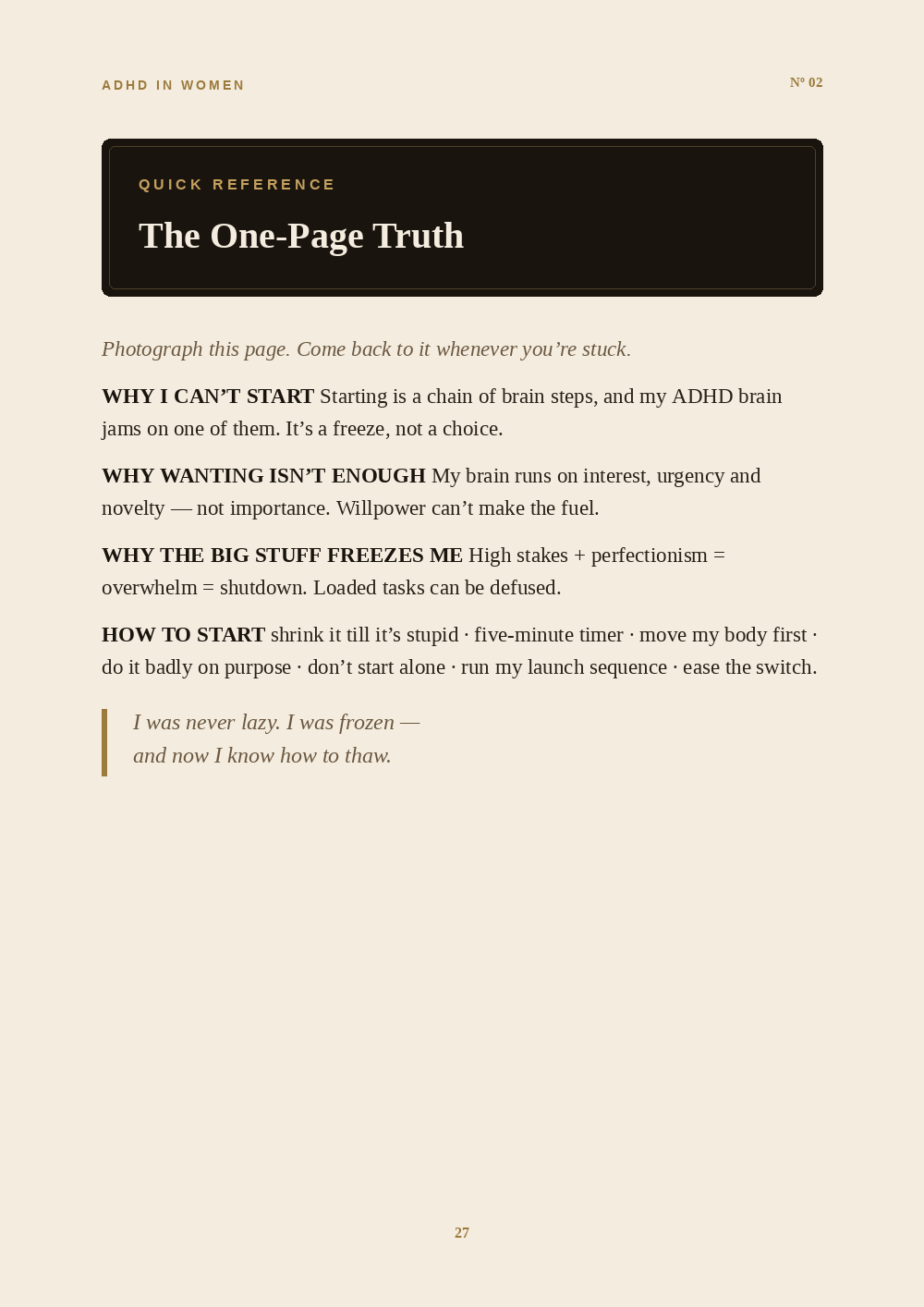 Inside the Why Can't I Make Myself Do Anything? guide