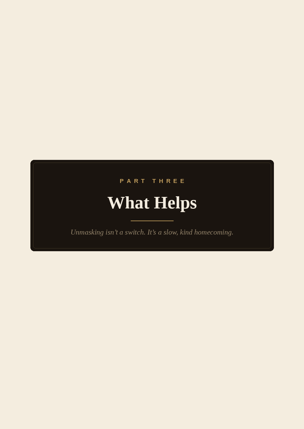 Inside the Why Did I Look Fine For Years? guide